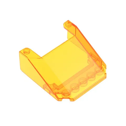 1x LEGO Windshield 6x6x2 Transparent Orange Curved 6256677 35404 28782