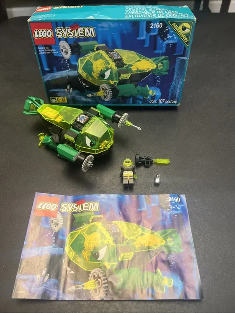 Lego Aquazone Aquaraiders Crystal Scavenger 2160 Complete W/Box & Instructions