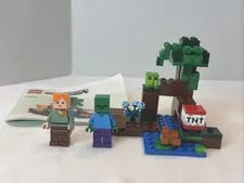 LEGO Minecraft - The Swamp Adventure - Set #21240 - 100% Complete W/ Manual