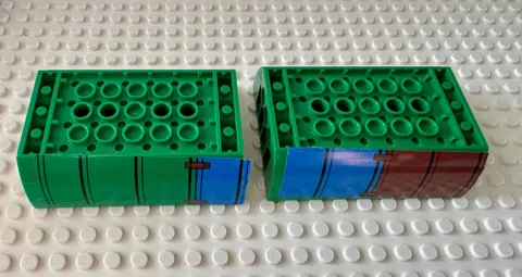 LEGO Green Slope, Curved 6 x 8 x 2 Inverted with Stickers for Set 79120