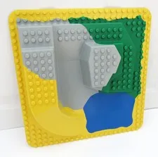 LEGO DUPLO CHILDREN'S ZOO 15" x 15" RAISED 3-D BASE PLATE WATER LAND SLIDE 2668