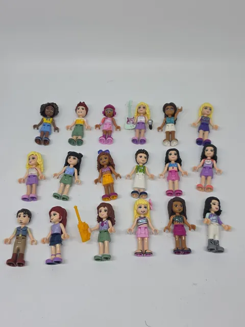 LEGO Friends Black & Brown Minifigures people lot of 18