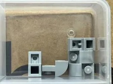 LEGO Parts - Light Bluish Gray Slope, Curved 2 x 1 - No 5841 - QTY 5