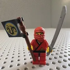 Red Ninja Minifigure - LEGO Castle 1999 cas050 3052 3050