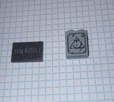 2 Lego Harry Potter stickered pieces from set 75965 Tom Riddle and Tombstone