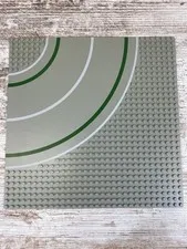 Vintage Lego Base Plate Gray Curved Turn Street Road 32 X 32 pegs