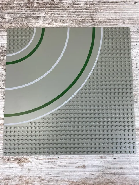Vintage Lego Base Plate Gray Curved Turn Street Road 32 X 32 pegs