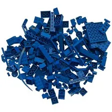 LEGO LOT ASSORTED BLUE Bricks Parts and Specialty Pieces 6.8 OZ