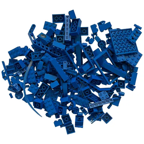 LEGO LOT ASSORTED BLUE Bricks Parts and Specialty Pieces 6.8 OZ