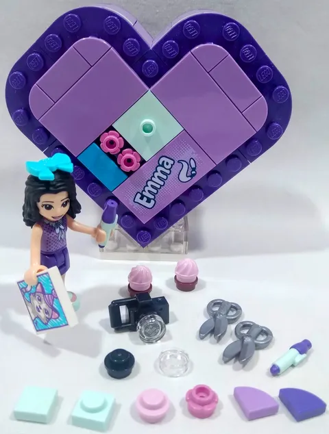 🔥LEGO Friends 41355 Emma's Heart Box 100% Complete w/ Extra Parts No Box/Manual