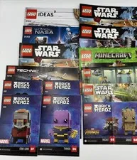 Mixed Lot Of 9+ Lego Instruction Manuals-Star Wars - Minecraft- Jurassic World