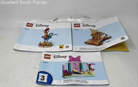 Lot Of 3 Pcs Lego Multicolor Disney Instructions Manual Books