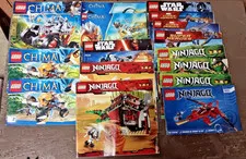 LEGO Instruction Manual Lot 16 Books Ninjago Chima Star Wars Marvel Retired