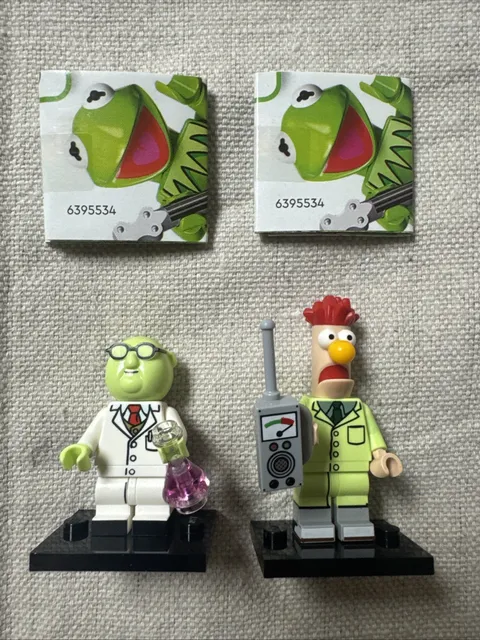 New LEGO Muppets CMF 71033 Dr. Bunsen Honeydew & Beaker Minifigures (Lot of 2)