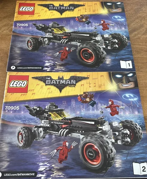 LEGO The Batman Movie Instruction Manual 70905 Batmobile Books 1 & 2 No Bricks