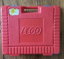Vintage 1985 LEGO - Red Hard Plastic - Portable Carrying Storage Case Box