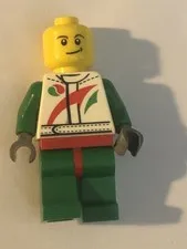 Race Car Mechanic Lego Mini figure  Action Figure Toy Minifig L1