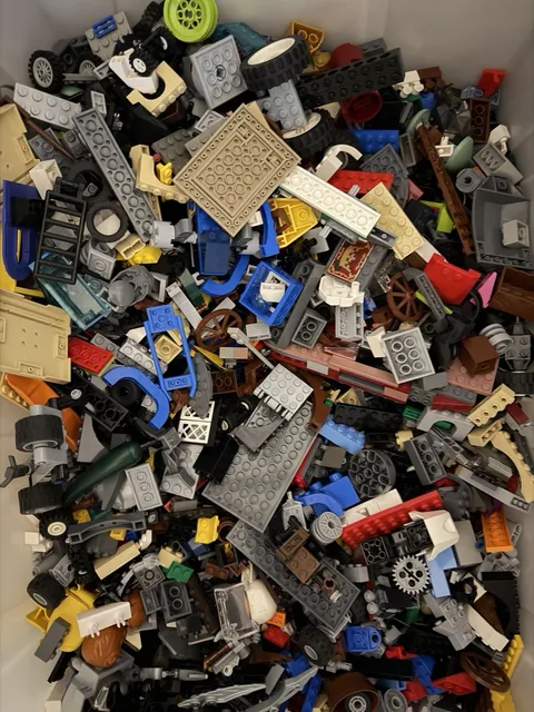 Bulk LEGO LOT 5 pound box of Bricks, Pieces, Tires