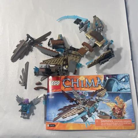 LEGO Legends of Chima 70141 Vardy's Ice Vulture Glider As-Is w/ Manual & Fig