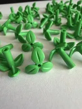 200 BRAND NEW LEGO Green Plant Curved Upright Leaf Tree Three Leaves Pieces LOT