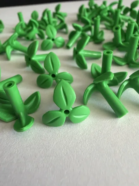 200 BRAND NEW LEGO Green Plant Curved Upright Leaf Tree Three Leaves Pieces LOT