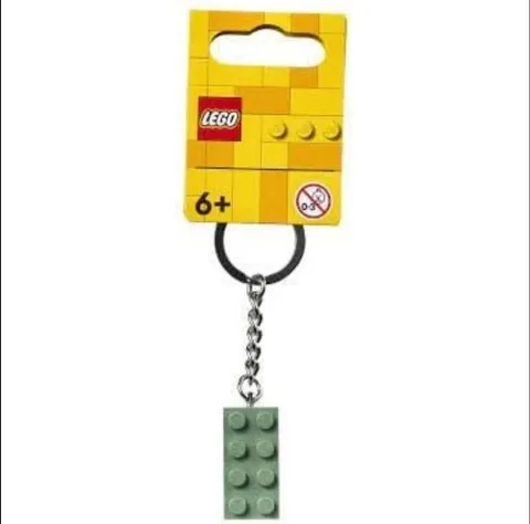 LEGO Brick Keychain, Sand Green