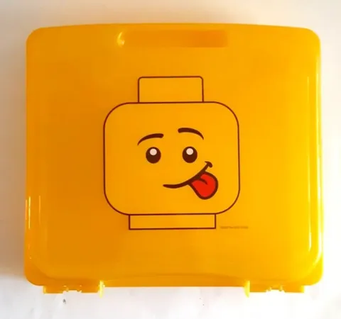 Lego - Yellow Project Case - Collectors Organizer Storage Minifig - Silly Face