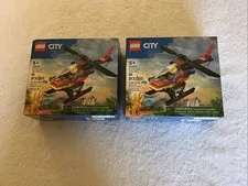 LEGO CITY: Fire Rescue Helicopter (60411) Set of 2