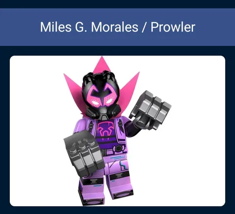 LEGO: Miles G. Morales - the Prowler Minifig (Sealed) Box