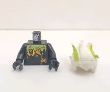 Lego Agents Villian DR. D ZASTER MINIFIG TORSO & HAIR Black 8969
