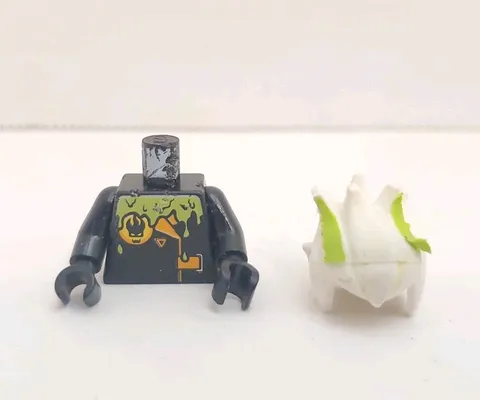 Lego Agents Villian DR. D ZASTER MINIFIG TORSO & HAIR Black 8969