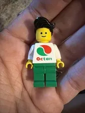 LEGO minifigure minifig ⭐LEGO Octan Worker with White Shirt with Large Octan  :