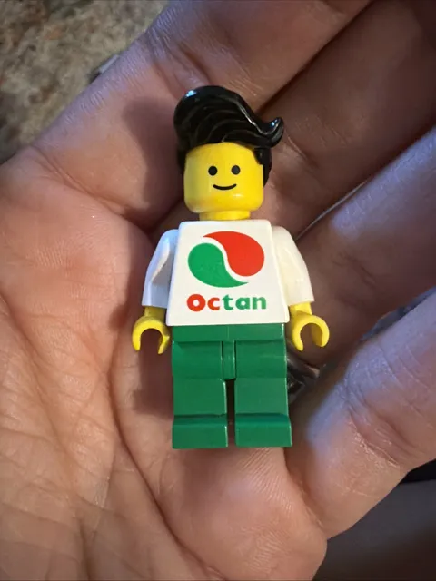 LEGO minifigure minifig ⭐LEGO Octan Worker with White Shirt with Large Octan  :