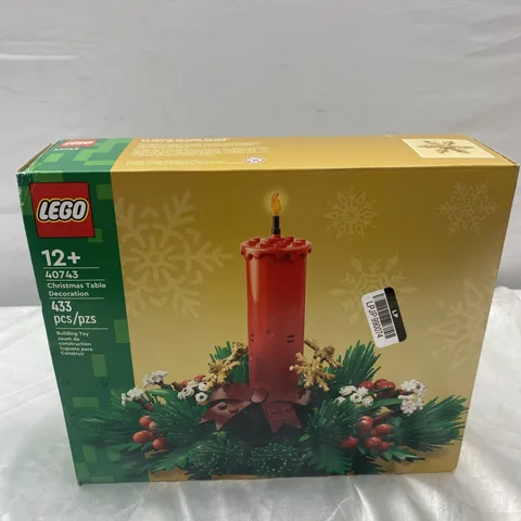 NIB Lego Christmas Table Decoration 40743 Wreath Candle 433 Pcs.