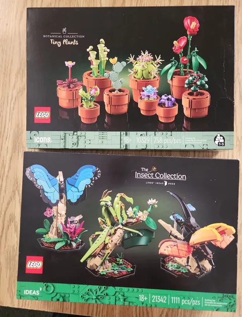 Lego Set Lot of 2 Tiny Plants 10329 The Insect Collection 21342 New