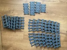 Lego Train Tracks Lot - 7 Straight, 16 Curved and 16 Flexible Track Pieces