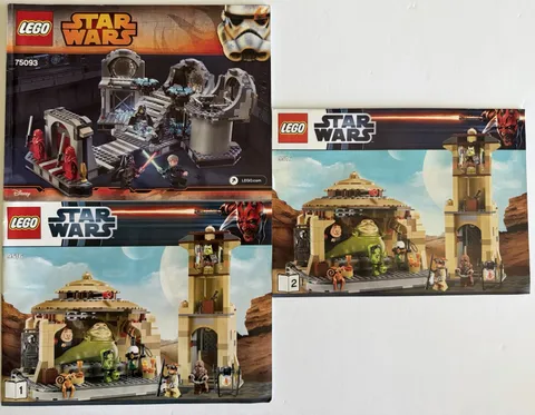 Lego Star Wars MANUAL ONLY 9516 1 & 2 Jabba's Palace 75093 Death Star Final Duel