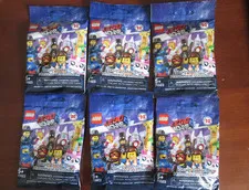 LEGO MOVIE 2 MINIFIGURES (71023) – LOT OF 6 – FACTORY SEALED BLIND BAGS, NEW!