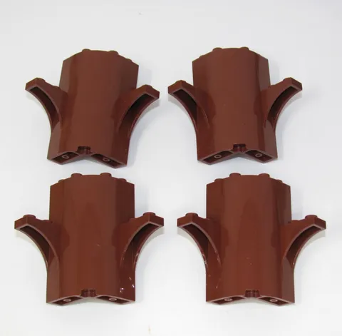 Lego 60373 Cylinder Quarter 3 x 3 x 5 Tree Trunk, Reddish Brown, Qty 4