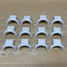 12 Lego Vehicle Mudguard 50745 Lot White (4 x 2-1/2 x 1-2/3) w/Arch Round Truck