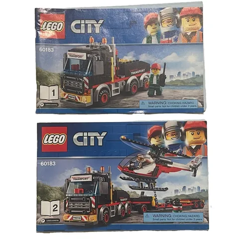 Lego City Heavy Cargo Transport Manuals Set 1-2 60183