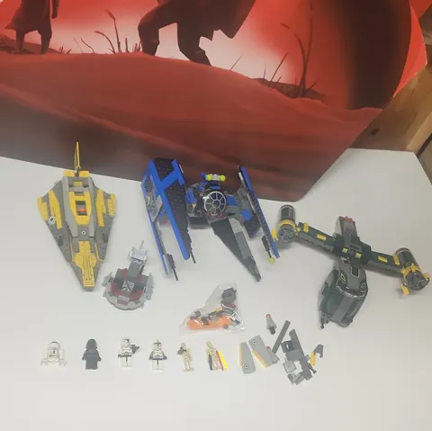 Lego Star Wars Lot Incomplete Astromech Droid  Ship Clone Minifigure Tie Figuter