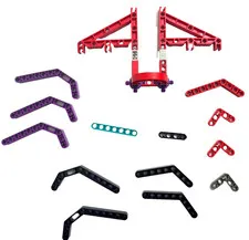 LEGO Znap & Technic Bulk Lot Vintage 90s Red Frame Beams Purple Liftarms MOC