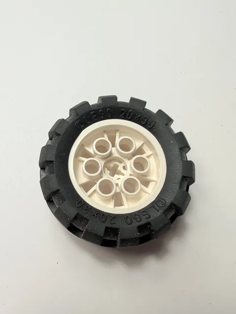 Lego Parts White Rim Wheel 20x30 Balloon Tires Wheel Single Replacement 