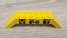 Lego 30180pb02 Yellow Slope 45 10 x 2 x 2 w/ Double Tools and Motorcycle Pattern