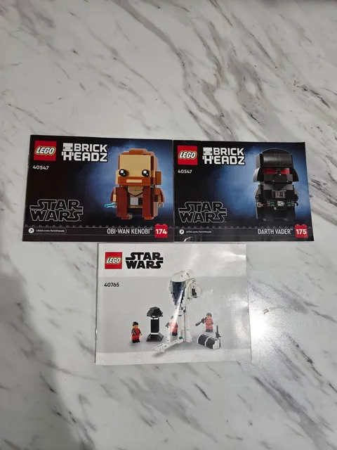 Lego Star Wars BrickHeadz 40547 Set + 40765 Instruction Manual Only