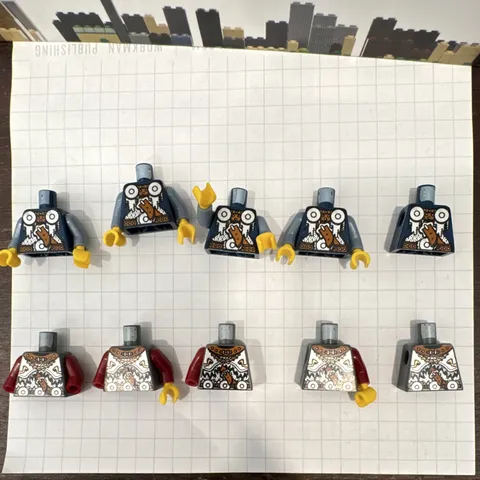 Lego Castle MINIFIG TORSO Dwarf Viking Armor Belt  10 Total 