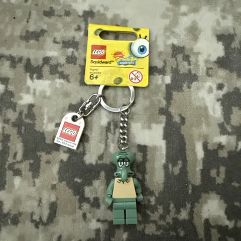 LEGO Spongebob Squarepants Squidward Keyring Keychain RARE Discontinued 2009
