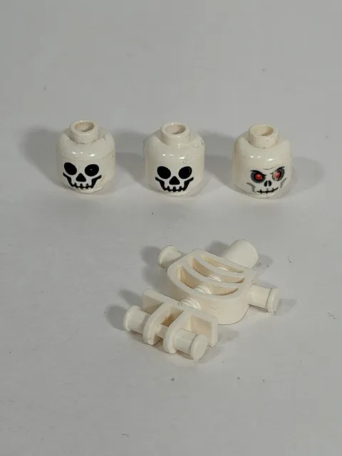 Lego Skeleton Torso And Skulls Loose Pieces 