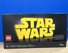 Last One ! LEGO STAR WARS 75407 Brick-Built Star Wars™ Logo New!
